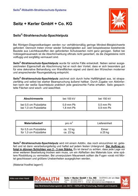 Seitz + Kerler GmbH + Co. KG