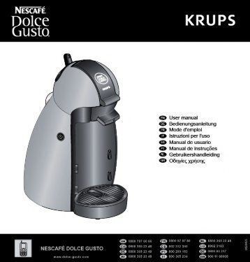 Krups NESCAFEÂ® Dolce GustoÂ® Piccolo Rouge YY1051 - mode d'emploi