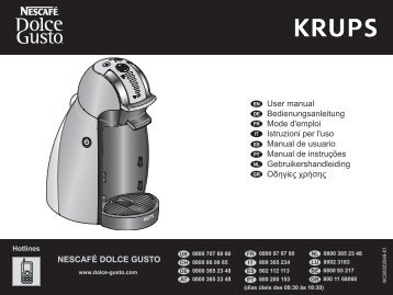 Krups Dolce Gusto Krups GENIO Mini YY1786FD - notice