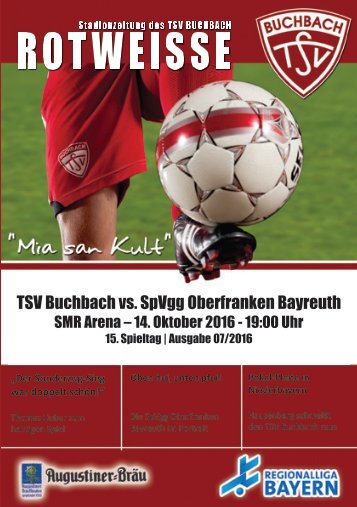 Stadionzeitung TSV Buchbach - SpVgg Oberfranken Bayreuth