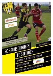 Vorschau: SCB1 - FC Steinach