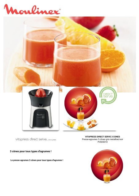 Cône Presse-Agrumes Original Moulinex Tefal Vitapress – Compatible BKB & PC300 Series