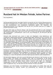 Russland hat im Westen Feinde