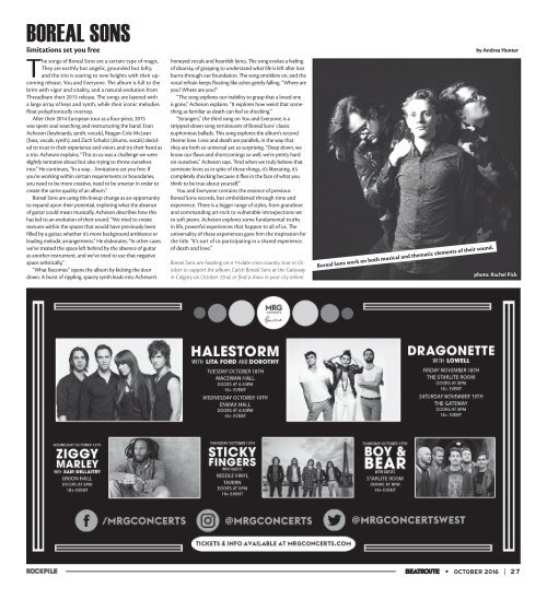 BeatRoute Magazine Alberta print e-edition - October 2016