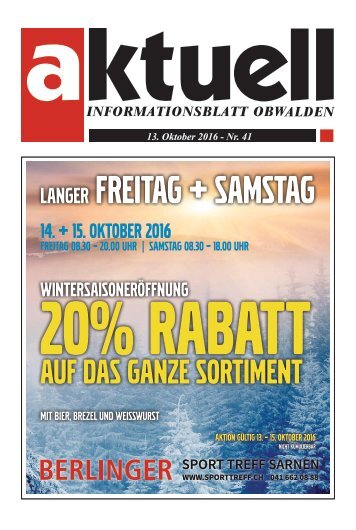 Aktuell Obwalden 41-2016