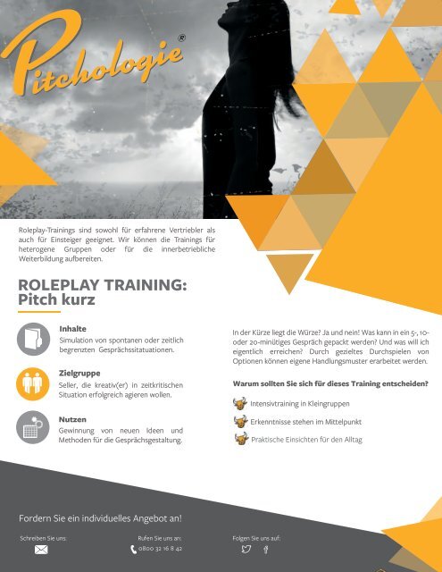 Pitchologie - Roleplay Training (Kurzüberblick)