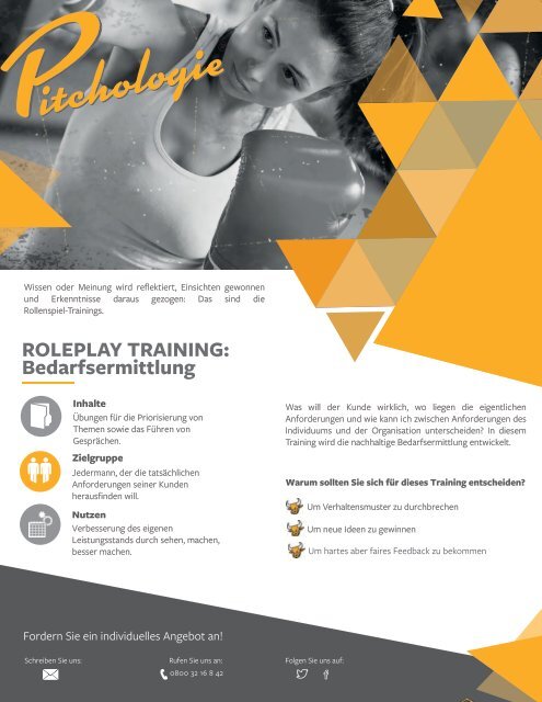 Pitchologie - Roleplay Training (Kurzüberblick)