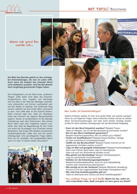 Jobmesse Nürnberg - Messezeitschrift Herbst 2016