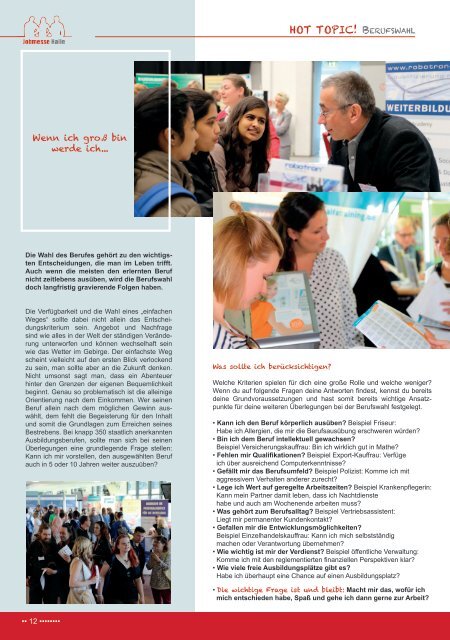 Jobmesse Halle - Messezeitschrift Herbst 2016