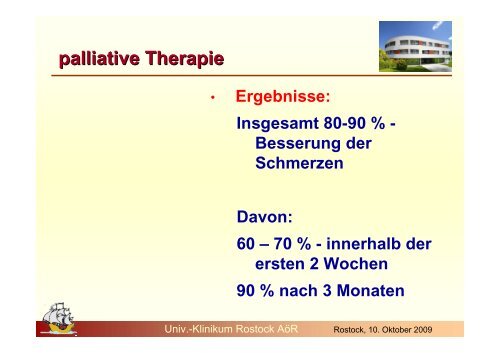 palliative Therapie - Strahlentherapie