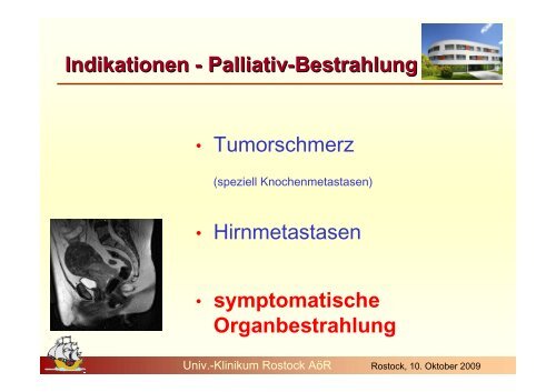 palliative Therapie - Strahlentherapie