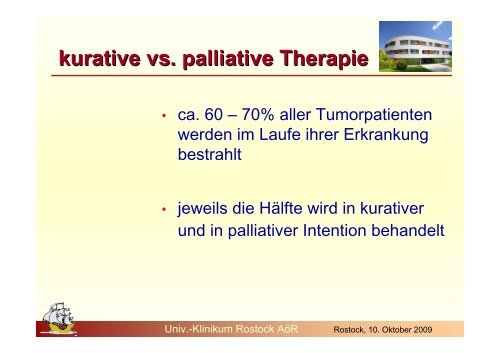 palliative Therapie - Strahlentherapie