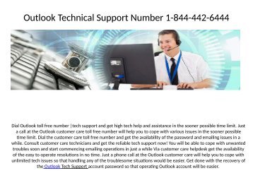 Outlook customer service 1-844-442-6444