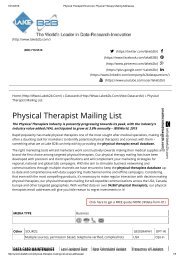 Physical Therapists email list
