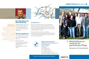 Weiterbildung zur Fachkraft für psychiatrische Pflege → - Ameos