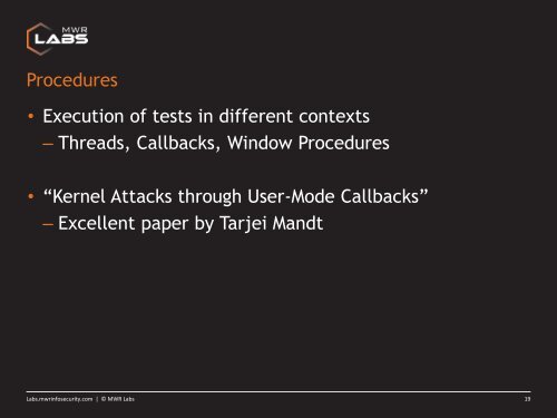 Windows Kernel Fuzzing