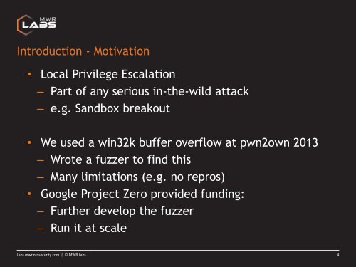 Windows Kernel Fuzzing