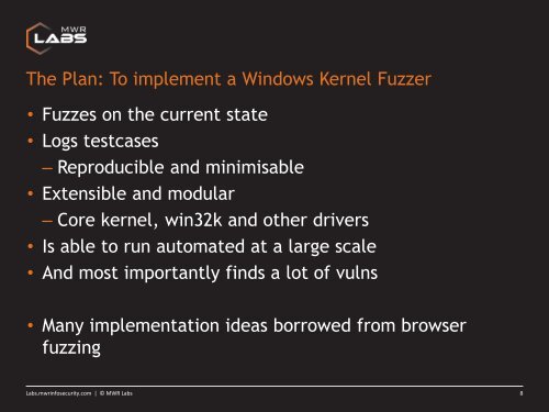 Windows Kernel Fuzzing