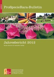 ProSpecieRara-Bulletin Jahresbericht 2012