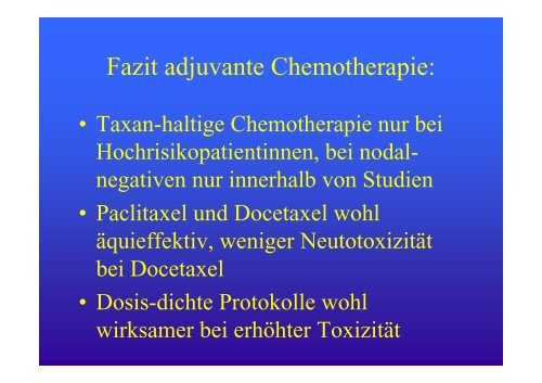 Heilungschance oder Chemiekeule? - Chemotherapie und ...