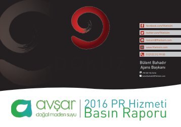 9 İletişim - Avşar Maden Suyu Basın Raporu