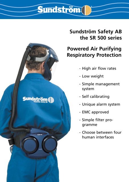 Sundström Safety AB the SR 500 series Powered ... - Imbema Cleton