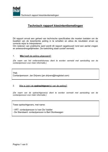 Technisch rapport kiesintentiemetingen