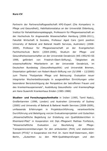 Kurz CV - IPP - Universität Bremen