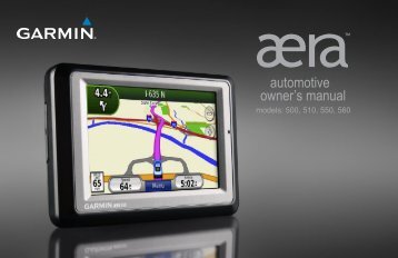 Garmin aera 550 - Automotive Owner's Manual