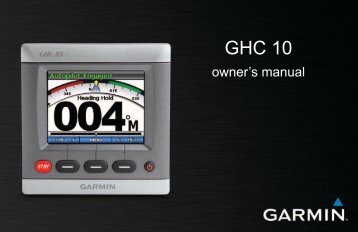 Garmin GHPâ¢ 20 Marine Autopilot System for Steer-by-wire with GHCâ¢ 10 - Owner's Manual