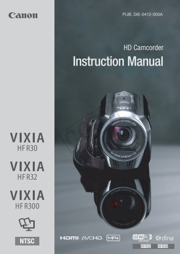 Canon vixia hf r600 manual