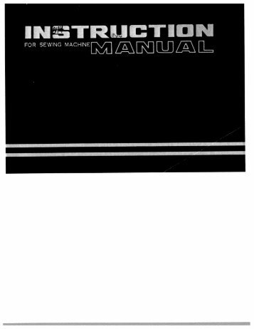 Singer W844 - English - User Manual