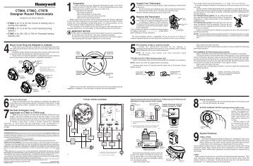 Honeywell RoundÂ® Non-Programmable Thermostat (CT87) - Round Non-Programmable Thermostat Installation Manual (English,French) 