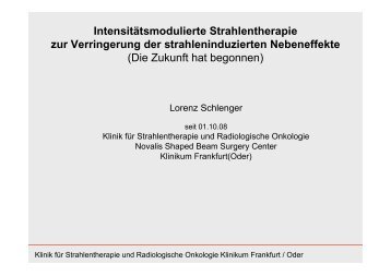 Dr. Lorenz Schlenger, Radiologie, Klinikum Frankfurt/Oder