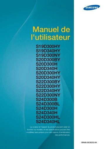 Samsung Ecran PC Gamer Samsung S24D340H - notice