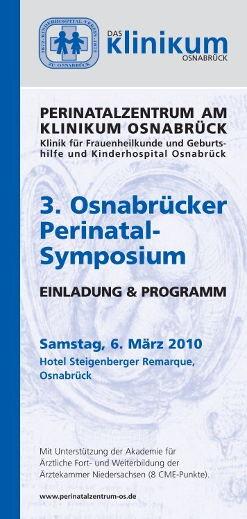 3. Osnabrücker Perinatal- Symposium - Klinikum Osnabrück