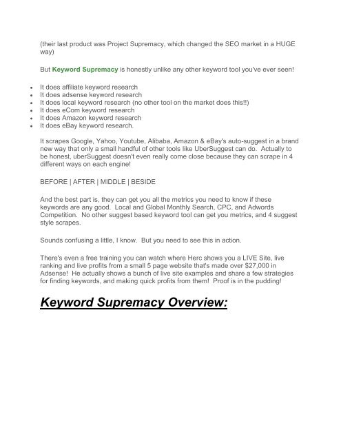 Keyword Supremacy review & Keyword Supremacy (Free) $26,700 bonuses