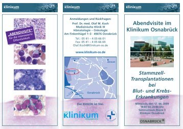 Stammzell- Transplantationen bei Blut- und Krebs - Klinikum ...