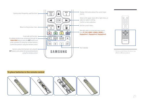 Samsung Moniteur 85&quot; - Tactile pr&eacute;assembl&eacute; - 430 cd/m&sup2; - QM85D-BR (LH85QMDRTBC/EN ) - Manuel de l'utilisateur 3.33 MB, pdf, Anglais