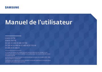 Samsung Ecran LFD 32'' - 330 cd/mÂ² DC32E (LH32DCEPLGC/EN ) - Manuel de l'utilisateur 1.68 MB, pdf, FranÃ§ais