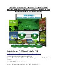 Holistic Journey To Ultimate Wellbeing 270 PLR Review-$32,400 bonus & discount