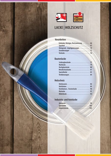 LACKE • HOLZSCHUTZ