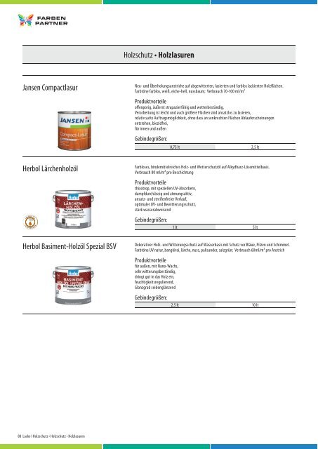 LACKE • HOLZSCHUTZ