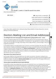Doctors mailing lists