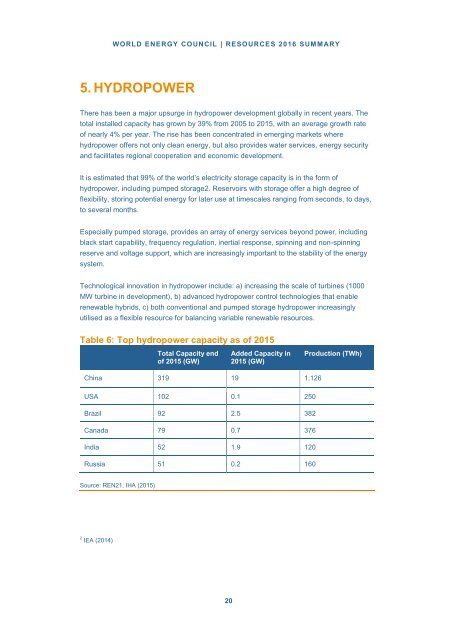 World Energy Resources | 2016