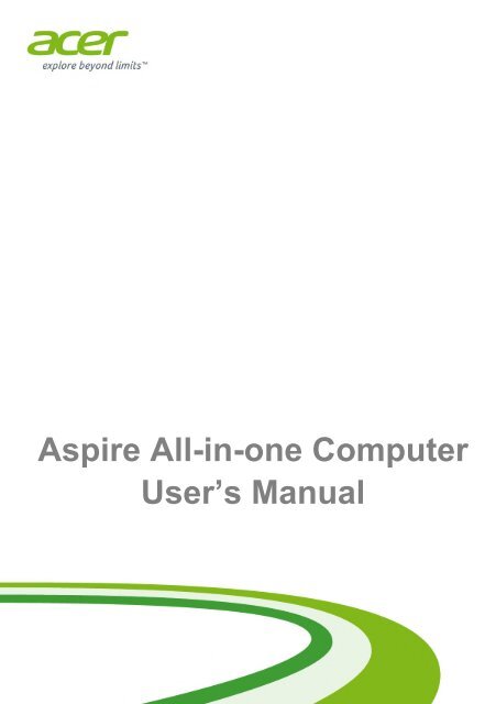 Acer Aspire Zc 106 User Manual