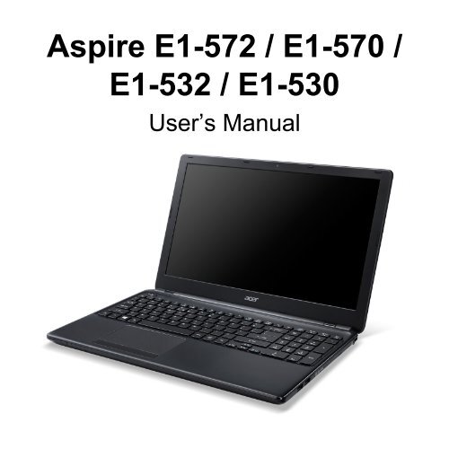 Acer Aspire E1-530G - User Manual