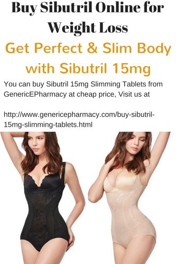 Buy Sibutril 15mg Online to Reduce Obesity Problem