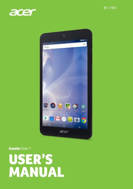 Acer B1 780 User Manual