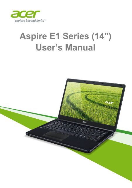 Acer Aspire E1 410g User Manual